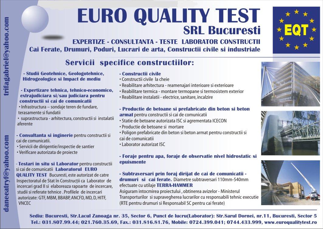 Laborator geotehnic  - euro quality test 